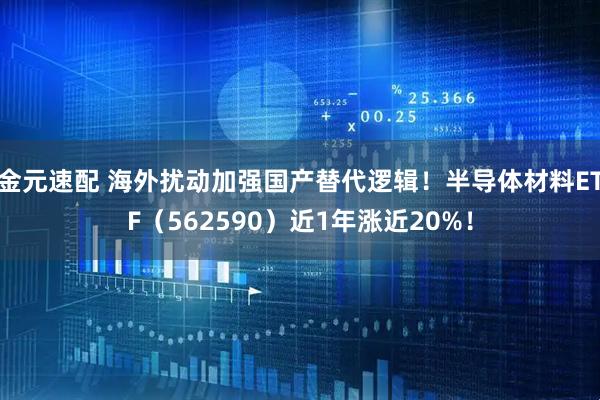 金元速配 海外扰动加强国产替代逻辑！半导体材料ETF（562590）近1年涨近20%！