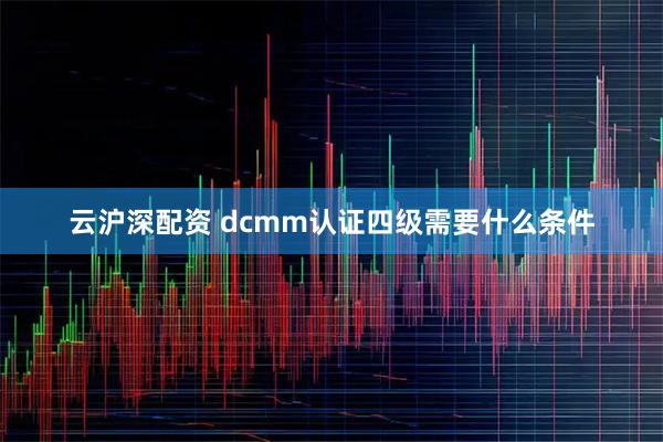 云沪深配资 dcmm认证四级需要什么条件