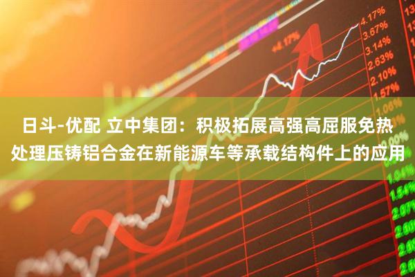 日斗-优配 立中集团：积极拓展高强高屈服免热处理压铸铝合金在新能源车等承载结构件上的应用