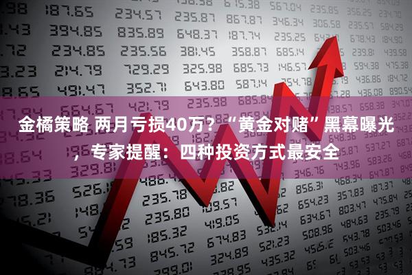 金橘策略 两月亏损40万？“黄金对赌”黑幕曝光，专家提醒：四种投资方式最安全